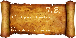 Tölgyesi Evelin névjegykártya