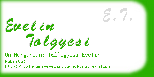 evelin tolgyesi business card